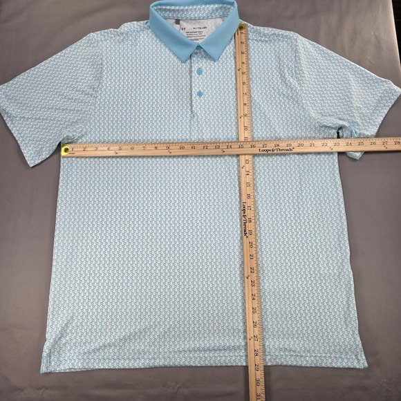 Under Armour Playoff 3.0 Printed‎ Golf Polo Shirt Men's Size XL New Sky Blue - Picture 3 of 12